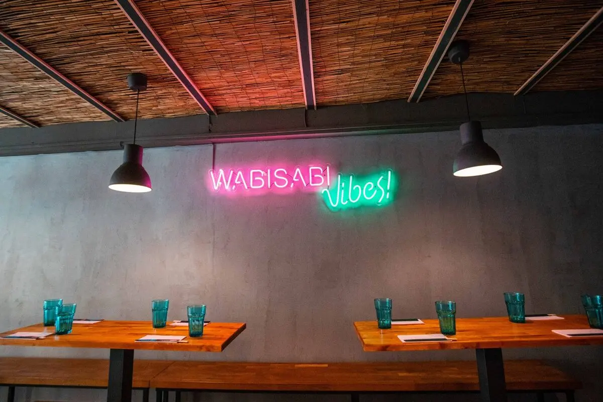 dining room of the Wabi Sabi restaurant