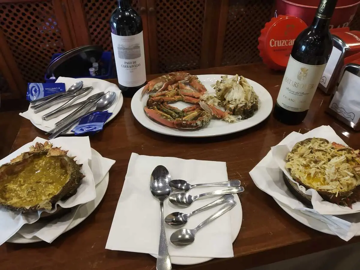 Enestående fisk og skaldyr på restaurant Los Rosales