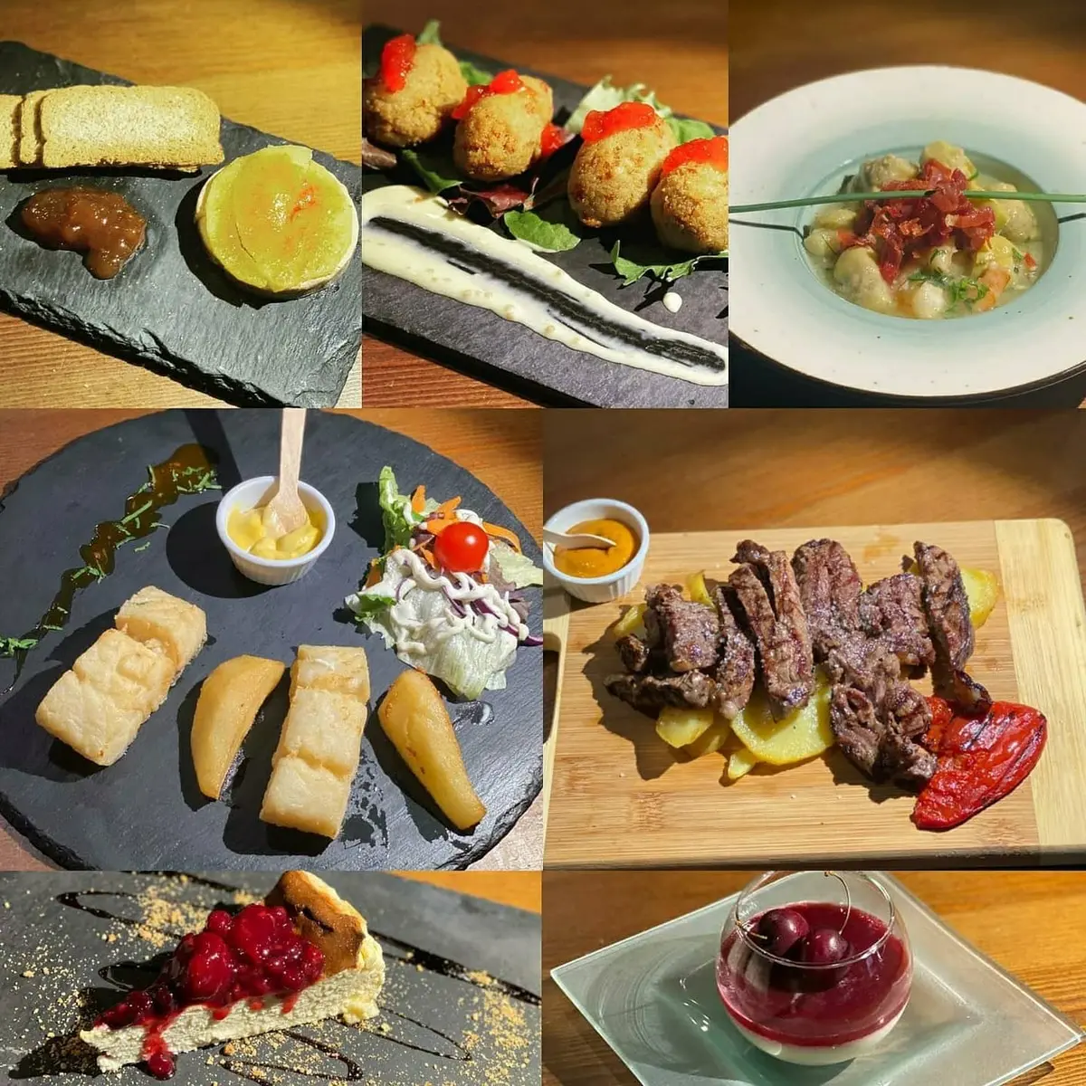 Selection of varied dishes from Restaurante Palangreros