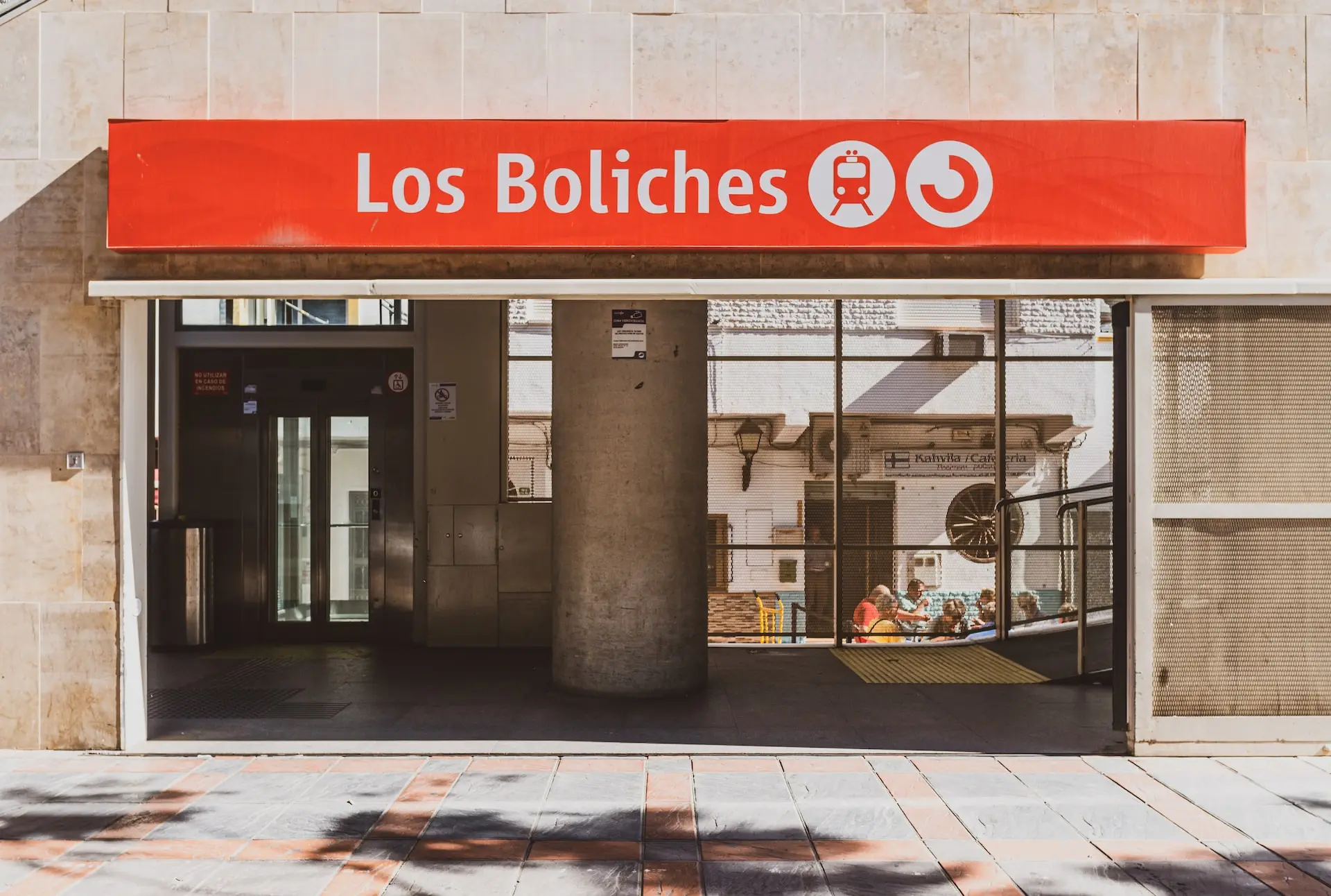 Los Boliches train station, one of the stops of Fuengirola