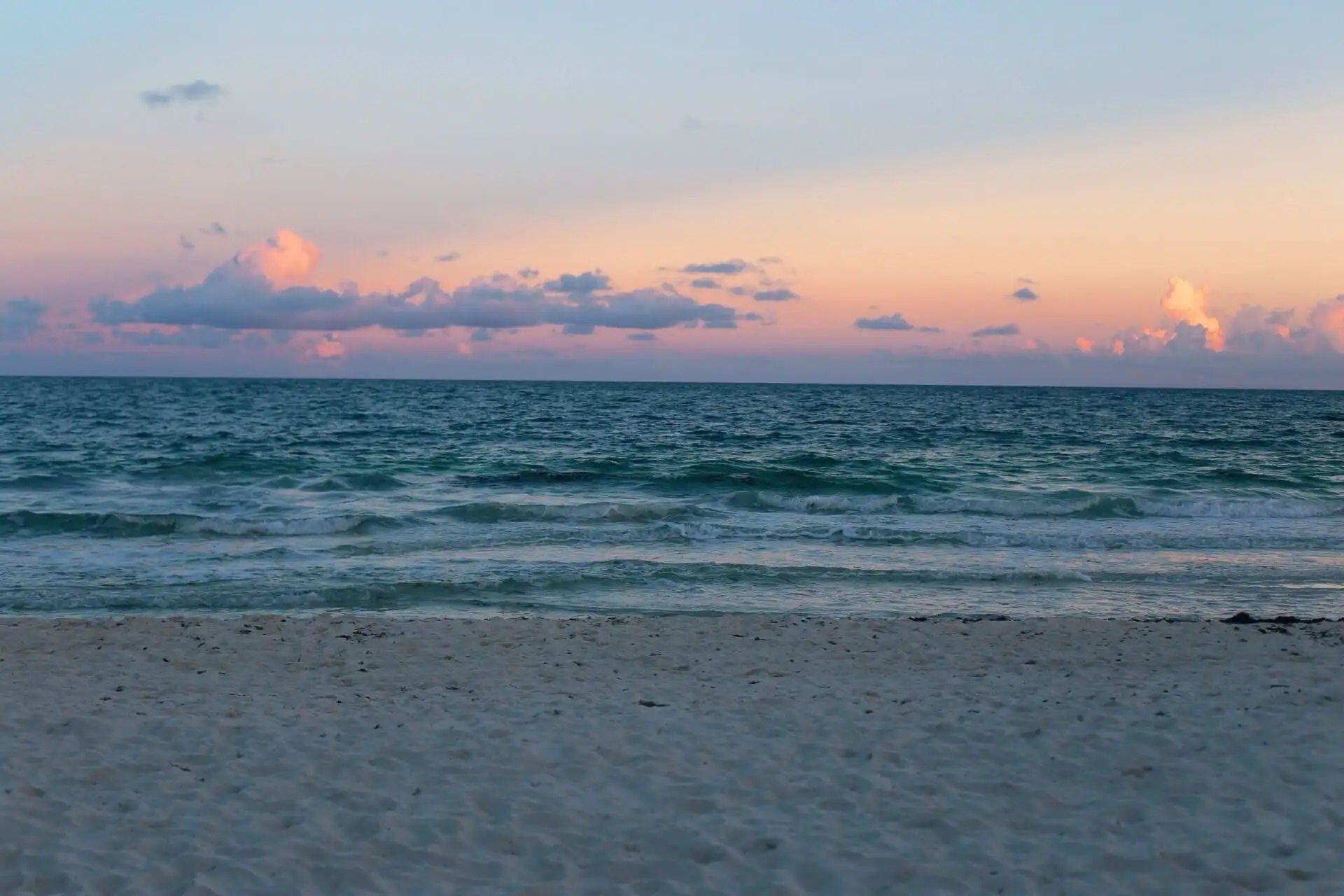 Sunset on the naturist beach of Playamarina 