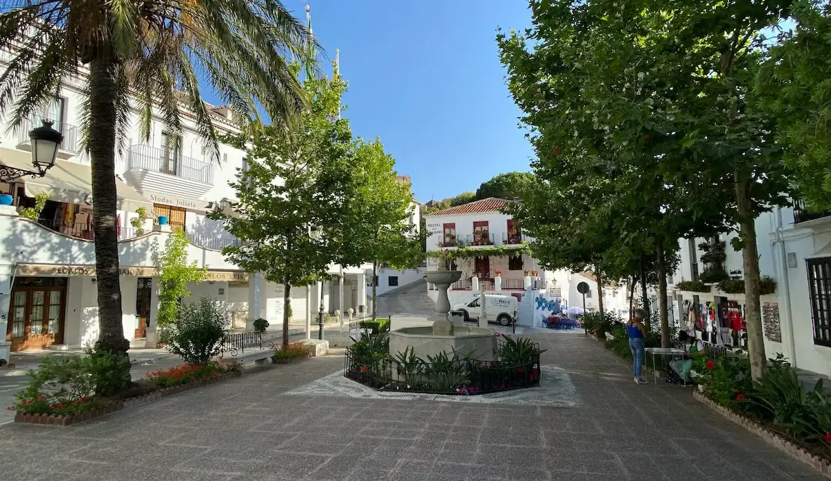Square located in the old part of the village
