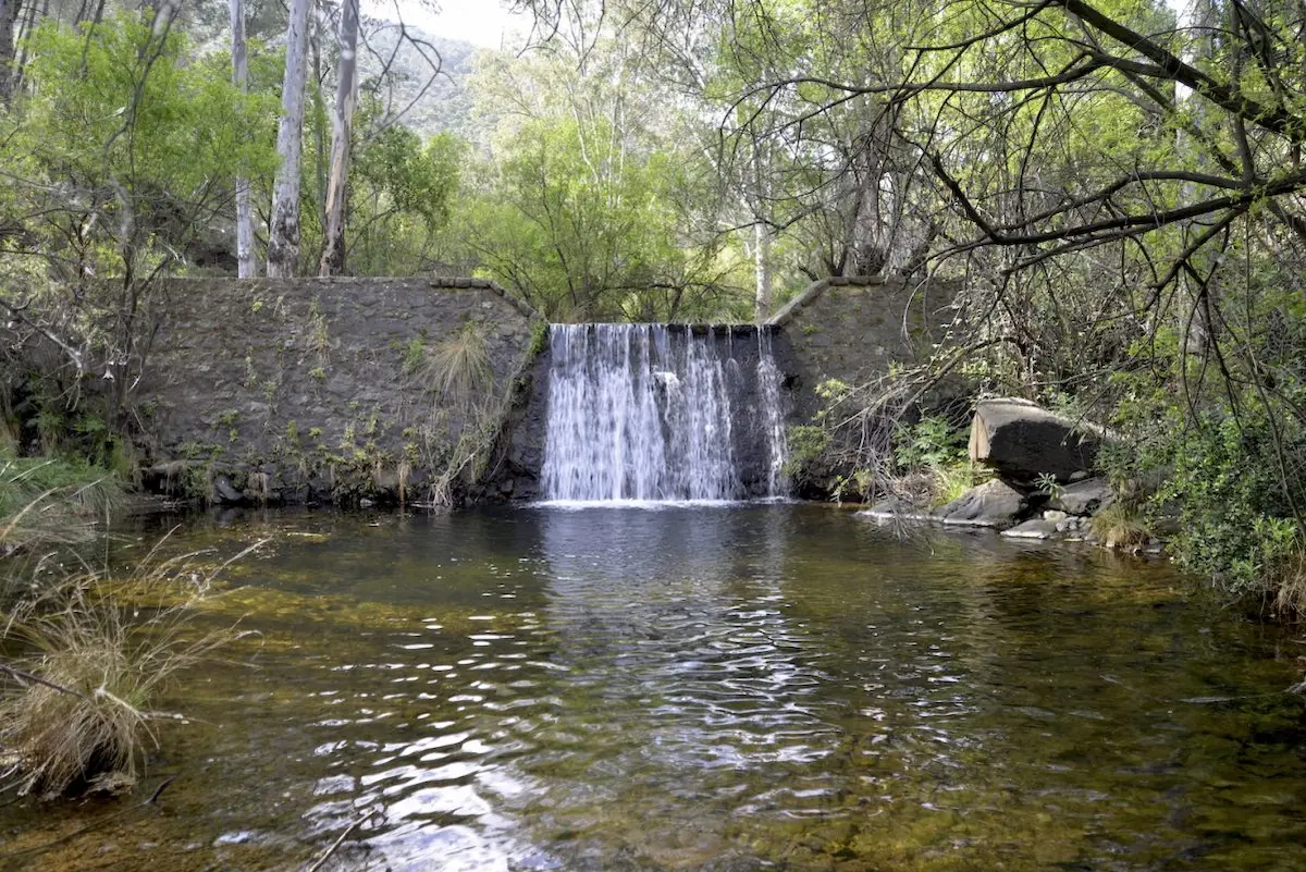 One of the waterfalls of the Tolox waterfalls trail