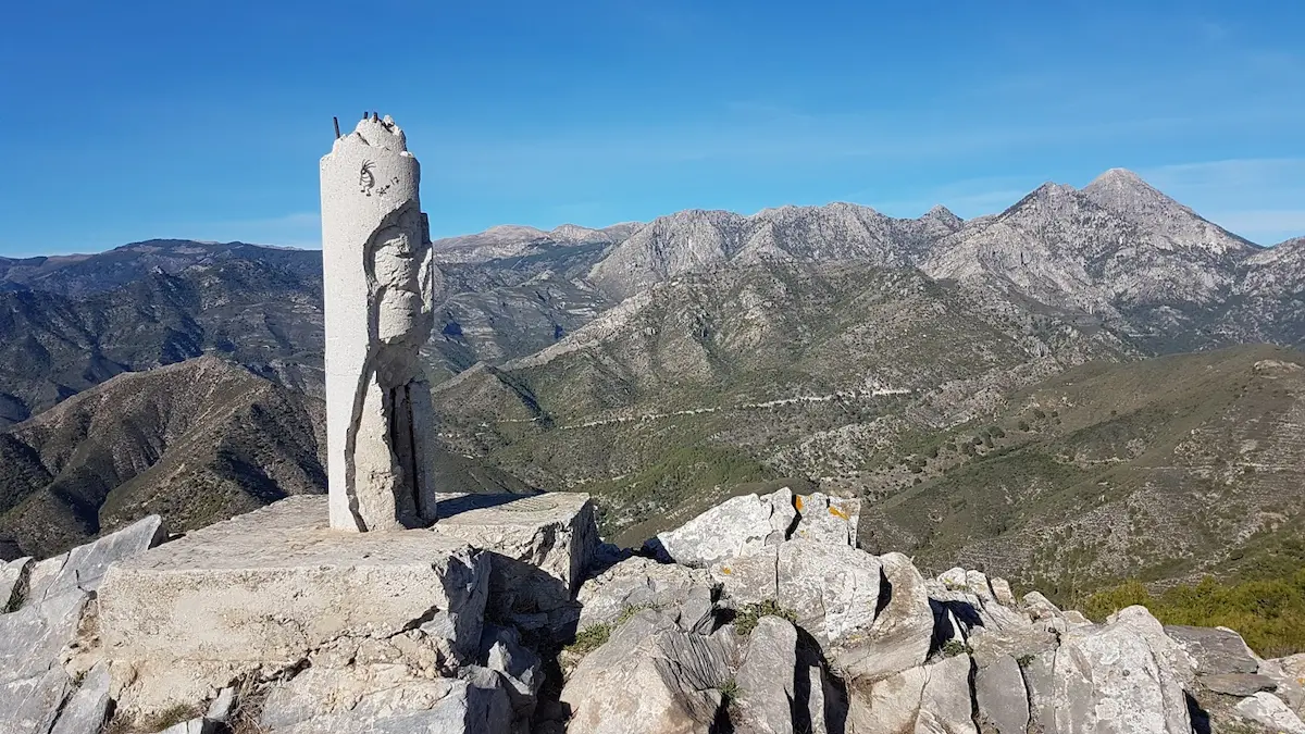 The summit of El Fuerte, on the Red Route of Frigiliana
