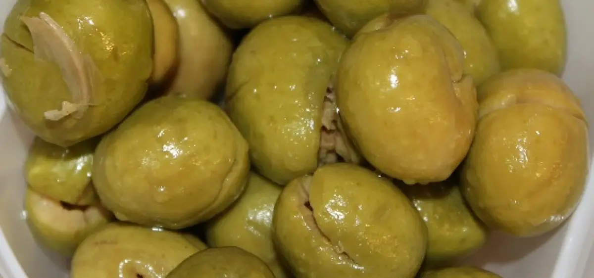 Delicious seasoned table olives