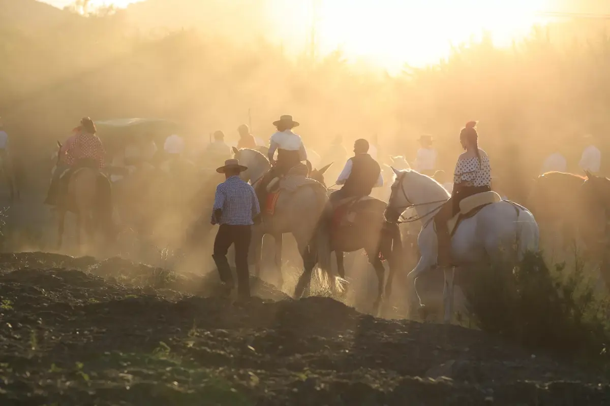 Paardrijden in het bedevaartsoord La Purísima