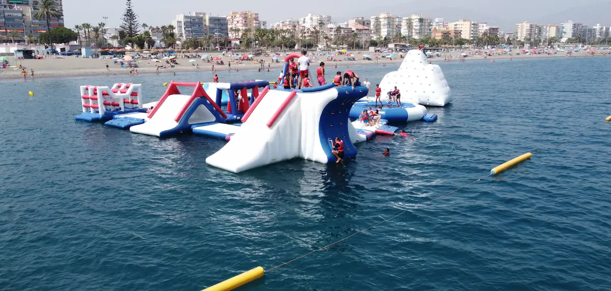 Fun Beach Park, floating water parks on the beaches of the Costa del Sol