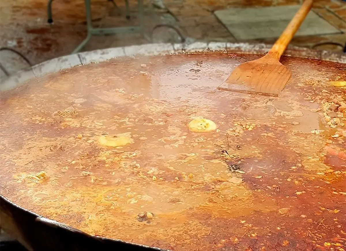 Malcocinao, typical dish of the festivities in Yunquera