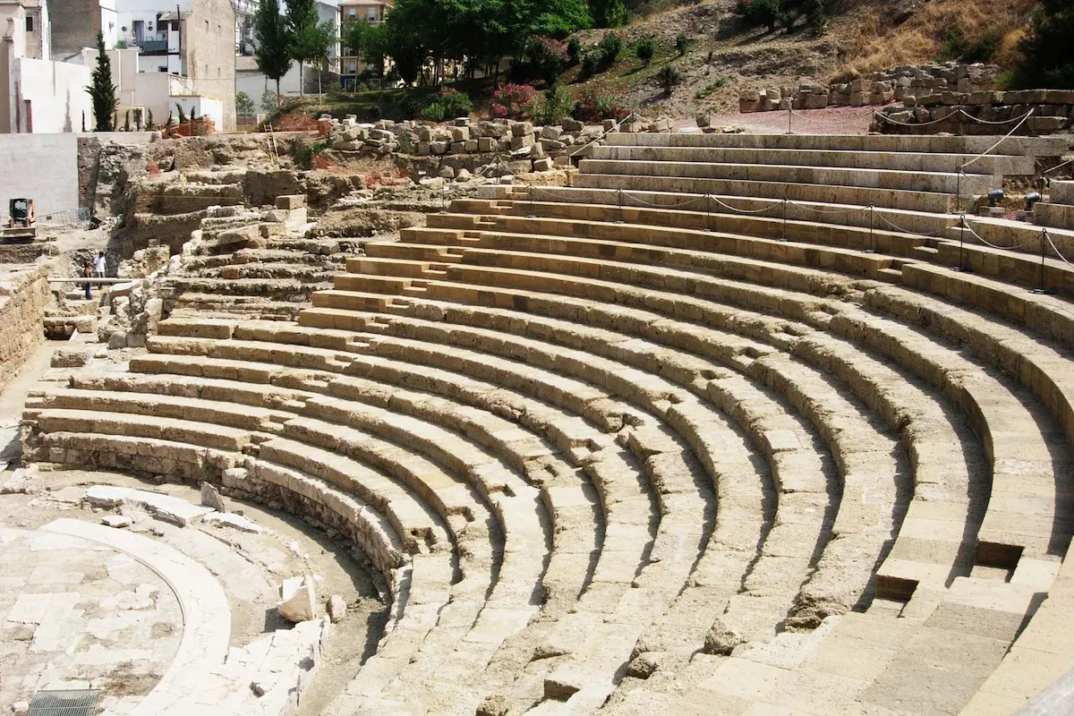 La Cávea o gradas del Teatro Romano de Málaga
