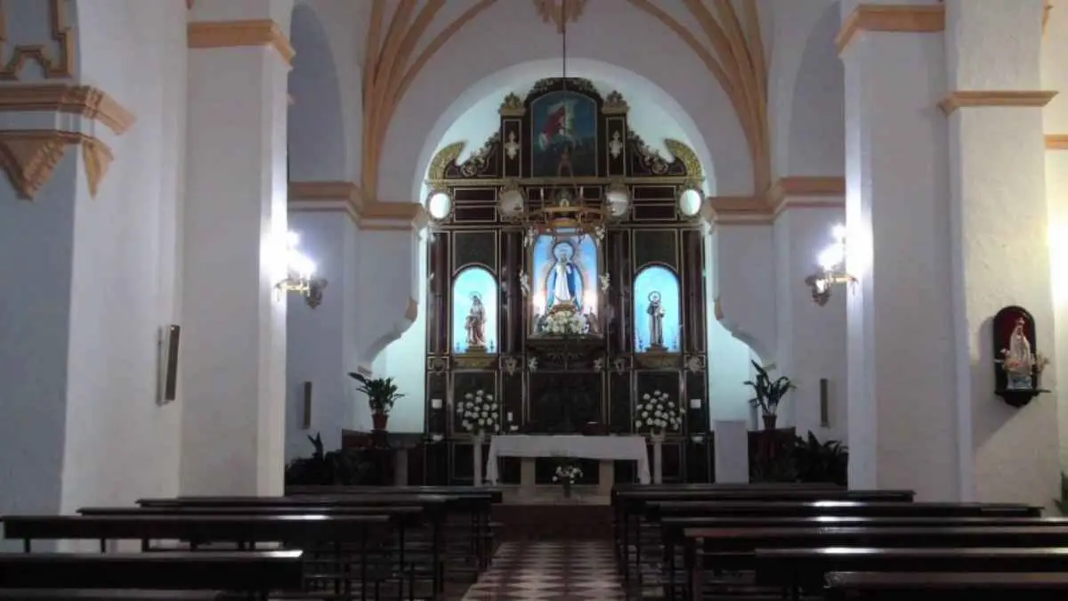 Church of Santiago El Mayor, from the 16th century, in Montejaque