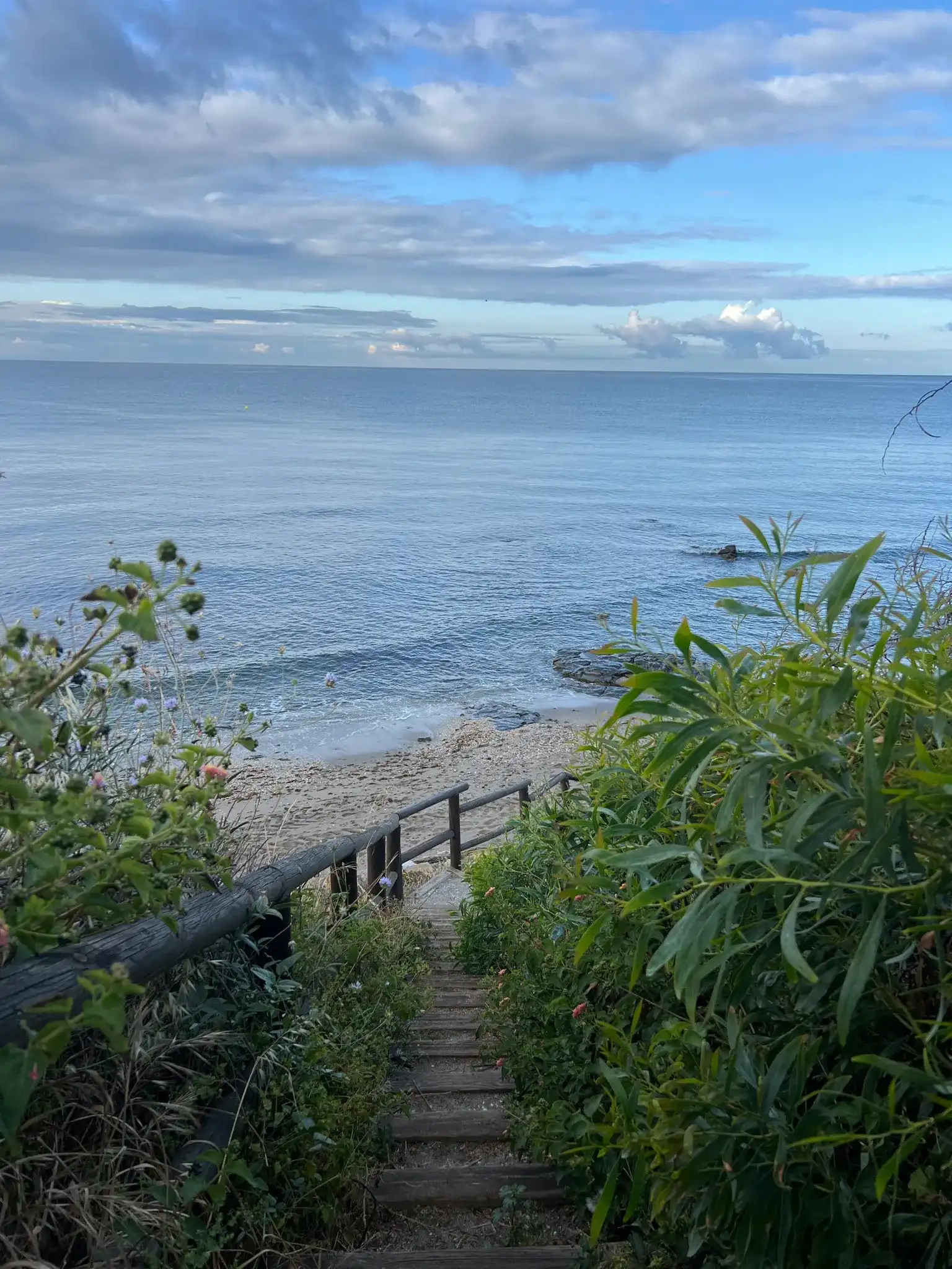 Wooden path to Las Doradas beach 
