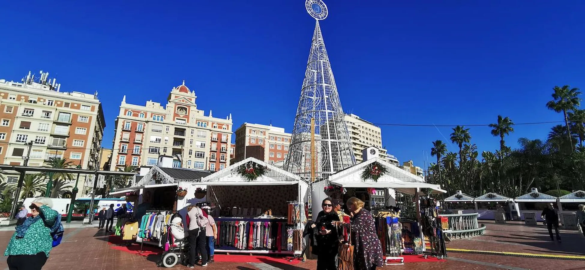 Kerstmarkt op Plaza la Marina