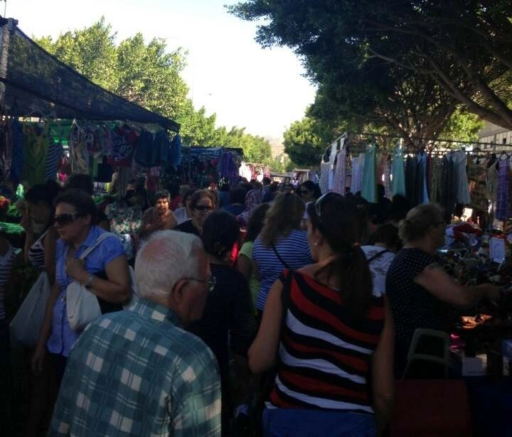 Mercato delle pulci a Ciudad Jardín a Malaga