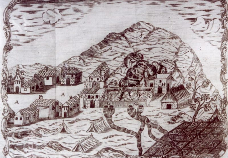 Disegno ottocentesco di Carratraca