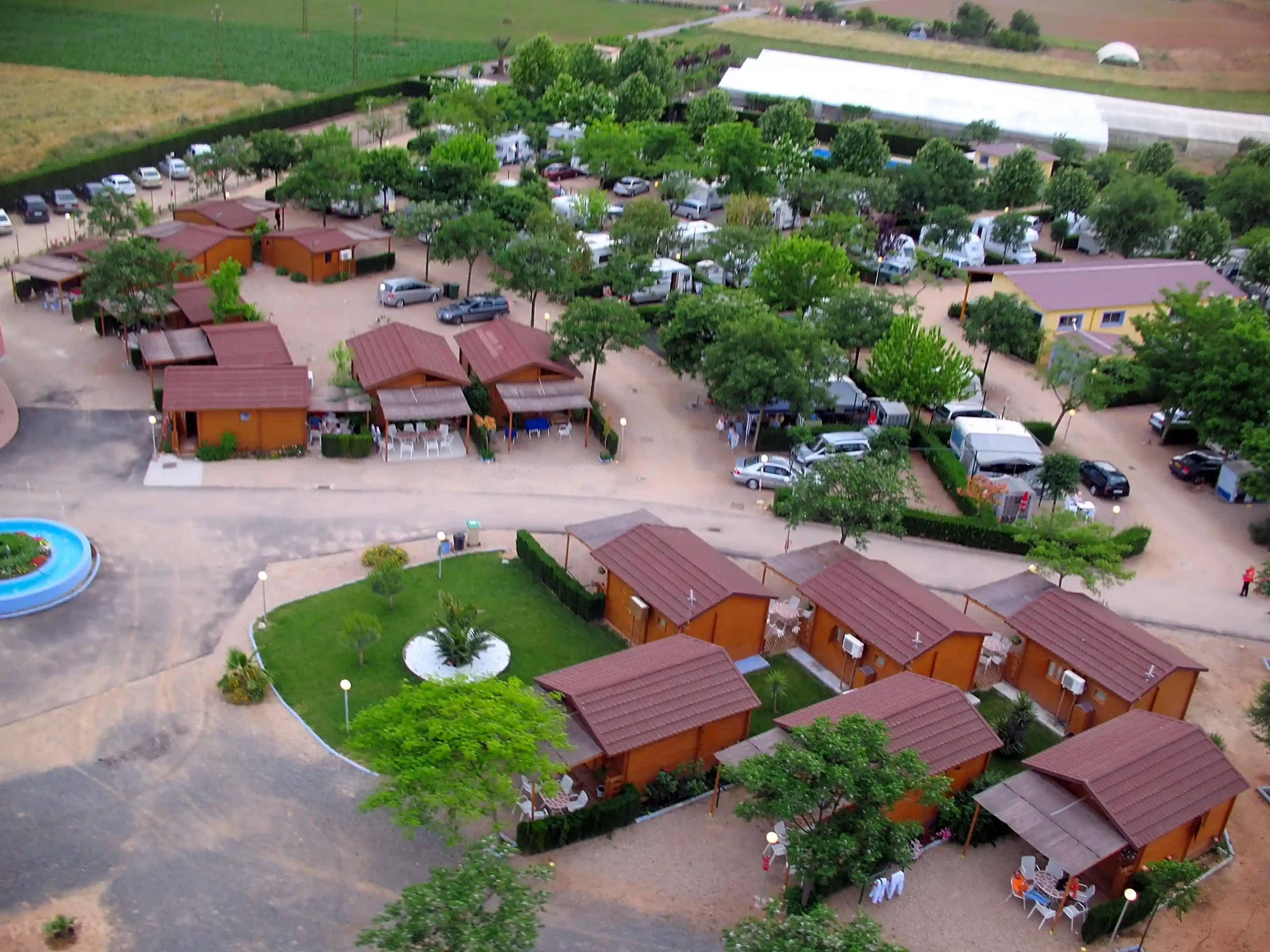 Vue aérienne du camping La Albolafia à Villafranca de Cordoba