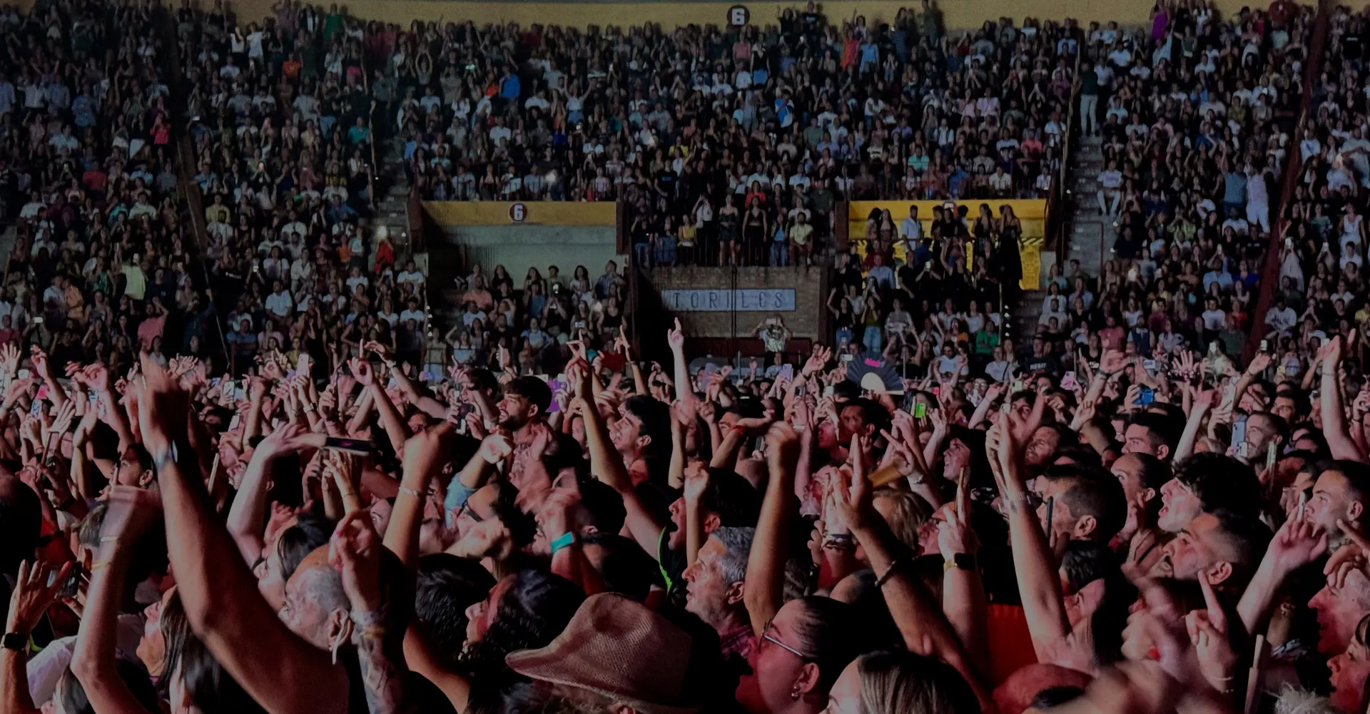 Audience enjoying a concert in the Córdoba Bullring