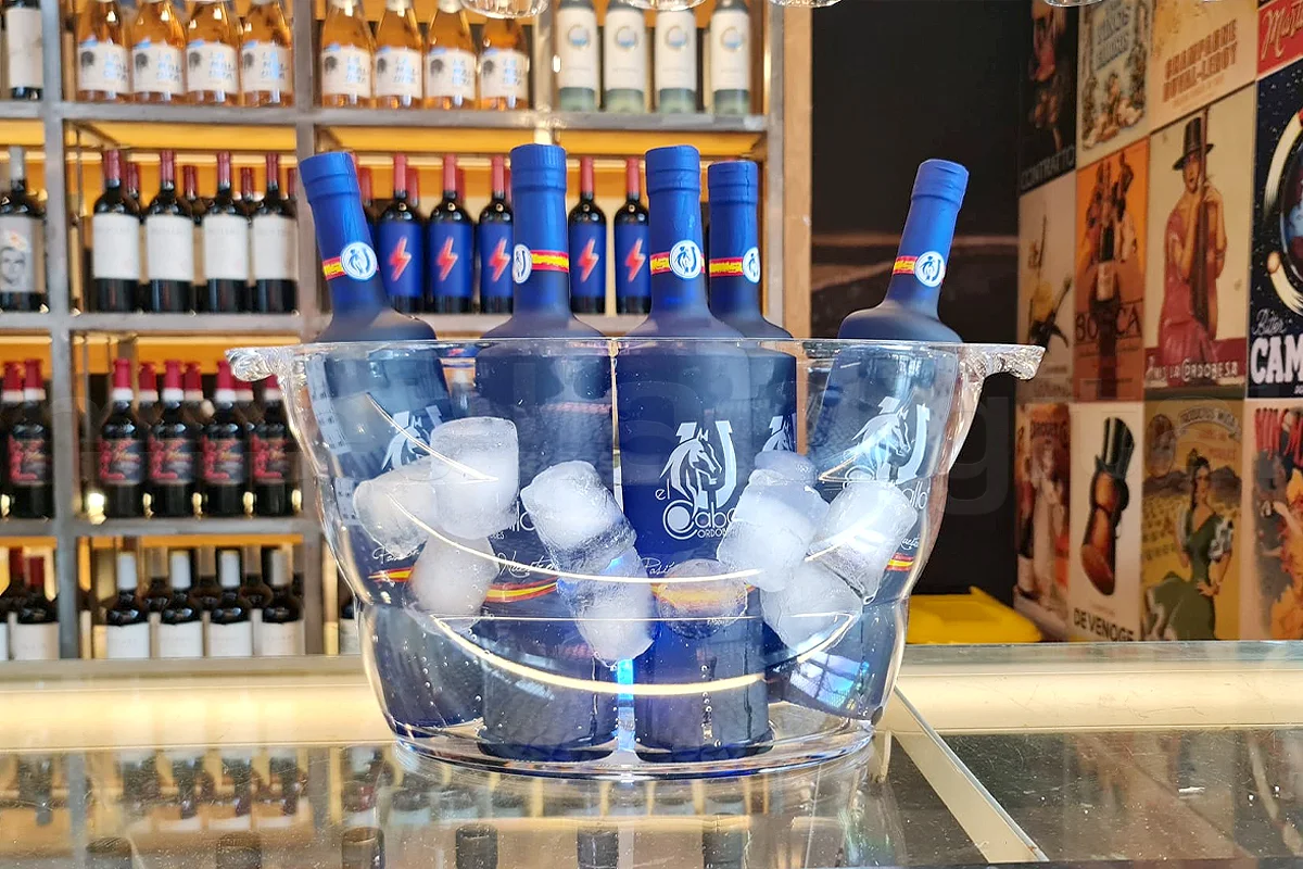 Bottles of 'El Caballo Cordobés' wine