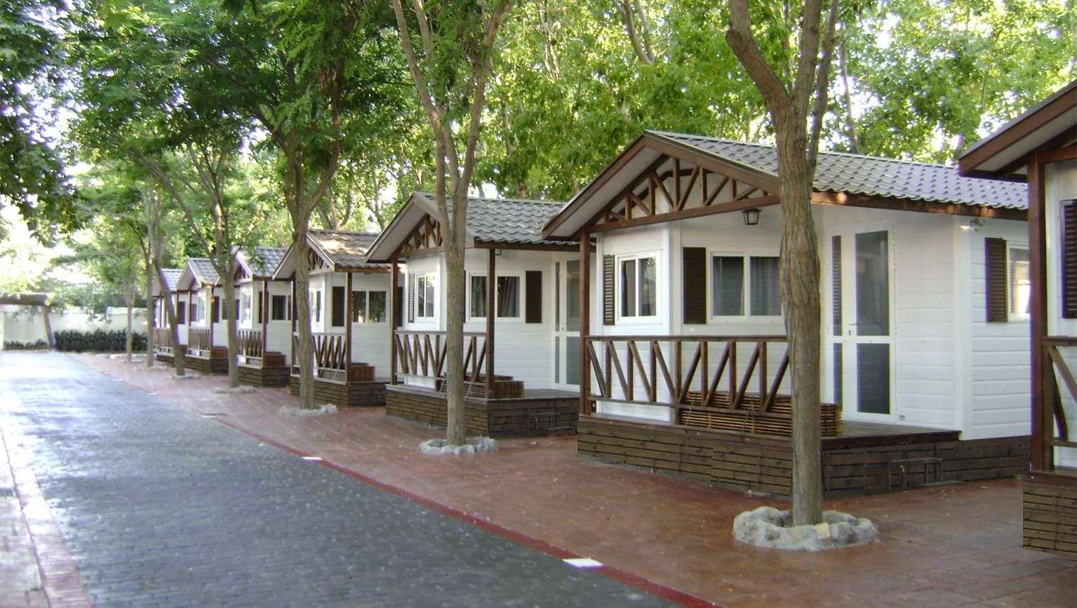 Bungalows van Camping Laguna Playa