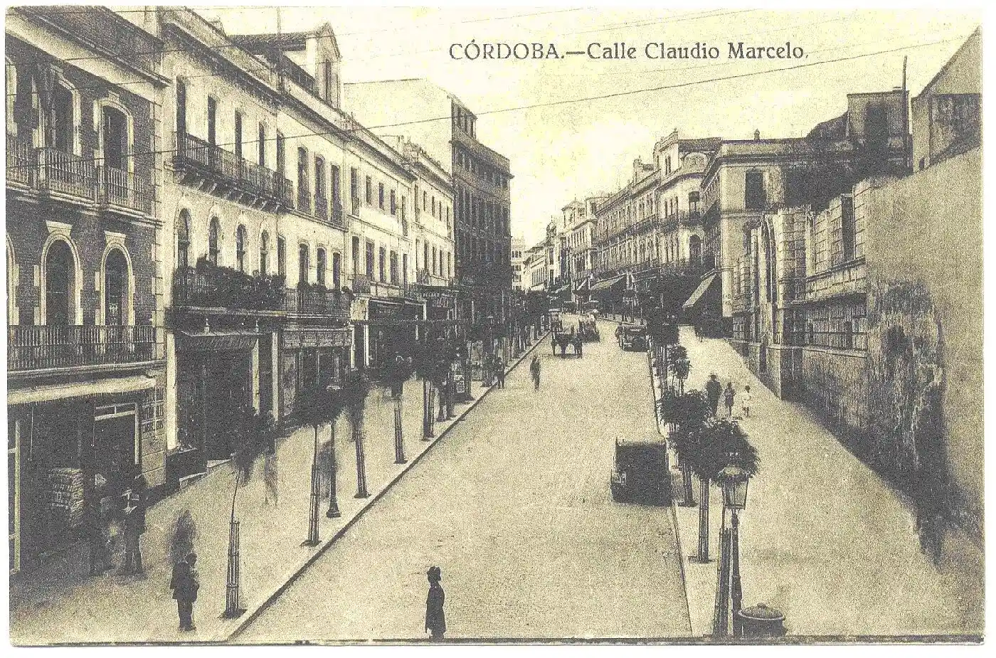 Fotografía antigua de la calle Claudio Marcelo en Córdoba