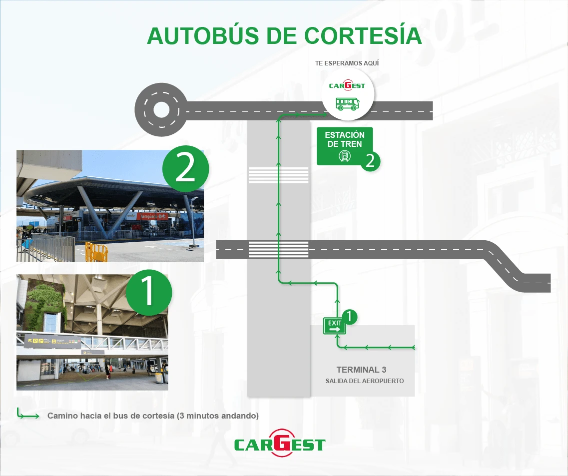 Localización del Shuttle Bus en el Aeropuerto de Málaga