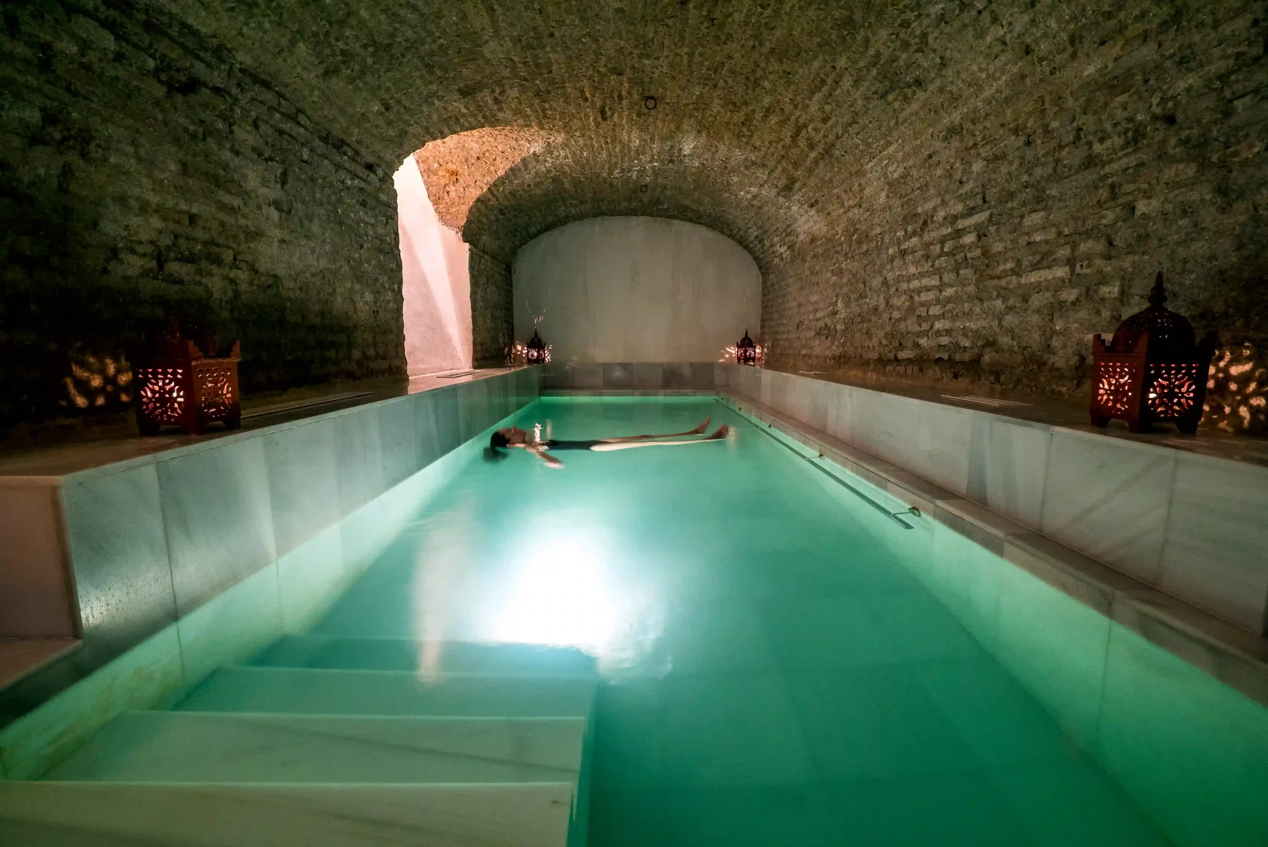 Float as if in the Dead Sea inside a 1st-century vault