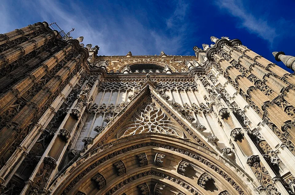 San Cristóbal Gate, completed during the Neo-Gothic period of the Cathedral of Sevilla