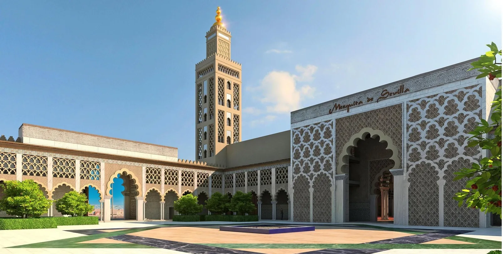 Virtuelle Rekonstruktion des Waschhofs der Großen Moschee